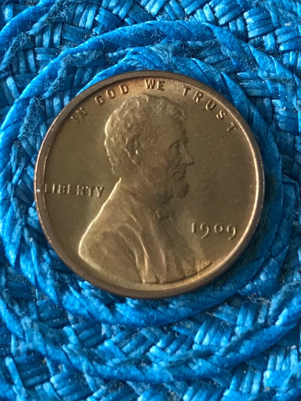 1909 P VDB Lincoln Wheat Cent, Full Red, Uncirculated